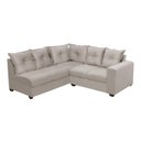 Ver imagem 2 de Sofá de Canto 5 Lugares Califórnia 183Cm Veludo Light Bege