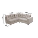 Ver imagem 3 de Sofá de Canto 5 Lugares Califórnia 183Cm Veludo Light Bege