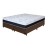 Box Bipartido Queen Suede Marrom + Colchão Umaflex Veneza Queen Molas Ensacadas 24x158x198 - 3