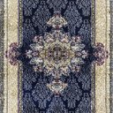 Ver imagem 4 de Passadeira Persa Royal Azul Marinho 75x250cm Fio Acetinado - Decoração para Corredor