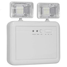 Luminaria de Emergencia 2 Farois Lampada LED Recarregavel Luz Iluminaçao Empresa Casa Comercio - 3