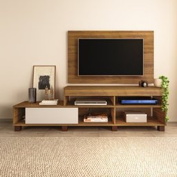 Sala de Estar Completa Rack com Painel TV até 47 Polegadas e Mesa de Centro Requinte Espresso Móveis - 5 Sala de Estar Completa Rack com Painel TV até 47 Polegadas e Mesa de Centro Requinte Espresso Móveis - 5