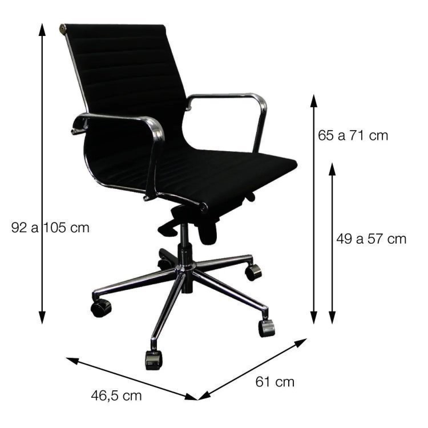 Kit 10 Cadeiras para Escritório Diretor Esteirinha com Relax Corino 3301  - 5