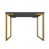 Mesa Industrial Escrivaninha Moderna Mdf 120x45 Metalon Dourado Plancasa Preto Tx - 3