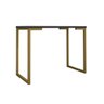 Mesa Industrial Escrivaninha Moderna Mdf 120x45 Metalon Dourado Plancasa Preto Tx - 4