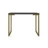 Mesa Industrial Escrivaninha Moderna Mdf 120x45 Metalon Dourado Plancasa Preto Tx - 5