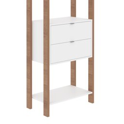 Estante para Livros 2 Gavetas Centro 185cmx65cm Haia Yescasa - 3