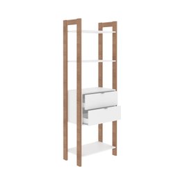 Estante para Livros 2 Gavetas Centro 185cmx65cm Haia Yescasa - 5