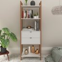 Ver imagem 1 de Estante para Livros 2 Gavetas Centro 185cmx65cm Haia Yescasa