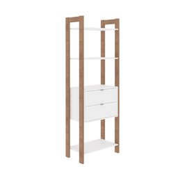 Estante para Livros 2 Gavetas Centro 185cmx65cm Haia Yescasa - 4