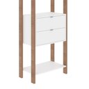 Ver imagem 3 de Estante de Livros 65CMX184,7cm 2 Gavetas Centro Haia Yescasa Branco/Amêndoa