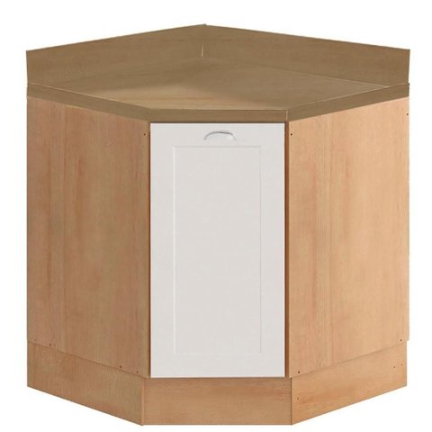 Balcao Obliquo com Tampo 1 Porta 75 Cm Cd1015406 Branco Dtall