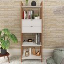 Ver imagem 1 de Estante para Livros 2 Gavetas Em Cima 1,85x0,65m Haia Yescasa 