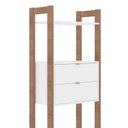 Ver imagem 3 de Estante de Livros 65CMX184,7cm 2 Gavetas em Cima Haia Yescasa Branco/Amêndoa