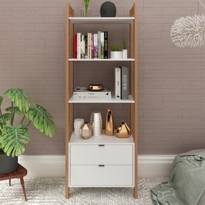 Estante para Livros 2 Gavetas Embaixo 1,85x0,65m Haia Yescasa