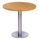 Ver imagem 1 de Mesa Beta Big Inox 75 Cm (alt) Disco Redondo Tampo Mdp Redondo 80 Cm (larg) X 2,50 Cm (alt) Samba