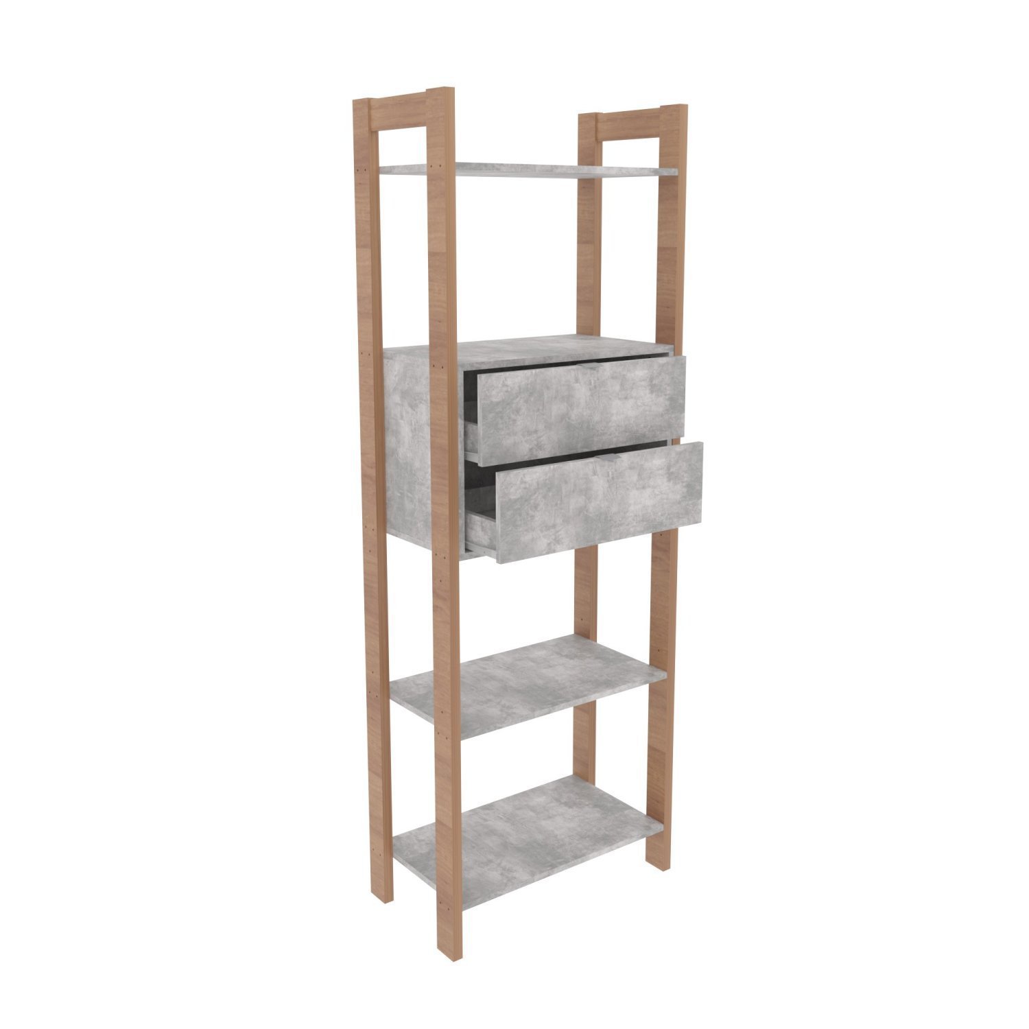 Estante para Livros 2 Gavetas Em Cima 1,85x0,65m Haia Yescasa  - 5