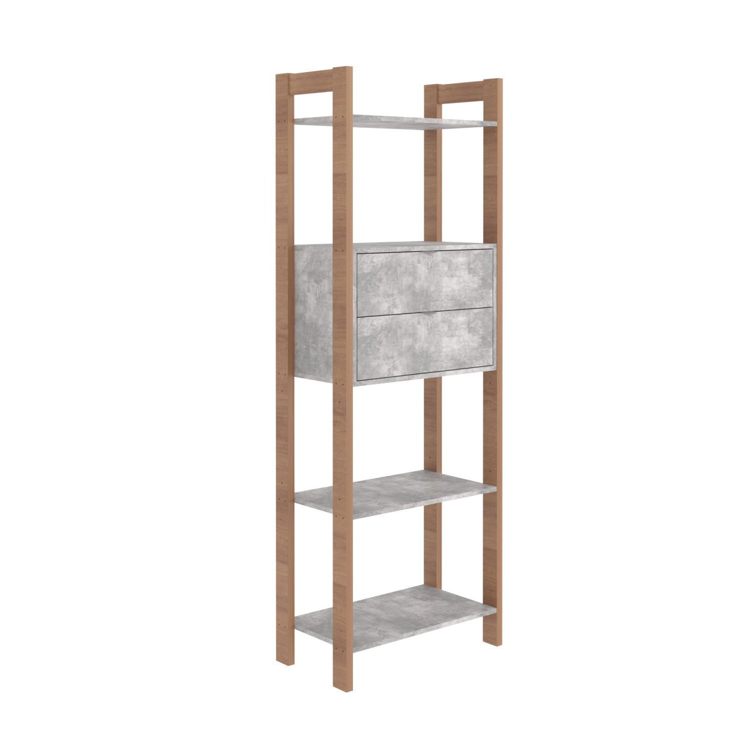 Estante para Livros 2 Gavetas Em Cima 1,85x0,65m Haia Yescasa  - 4
