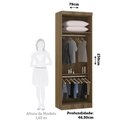 Ver imagem 3 de Guarda Roupa Modulado 2 Portas 79cm Veneza Luciane Móveis