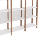 Ver imagem 5 de Estante de Livros 190CMX184,7cm Haia Yescasa Branco/Amêndoa