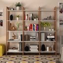 Ver imagem 1 de Estante de Livros 190CMX184,7cm Haia Yescasa Branco/Amêndoa