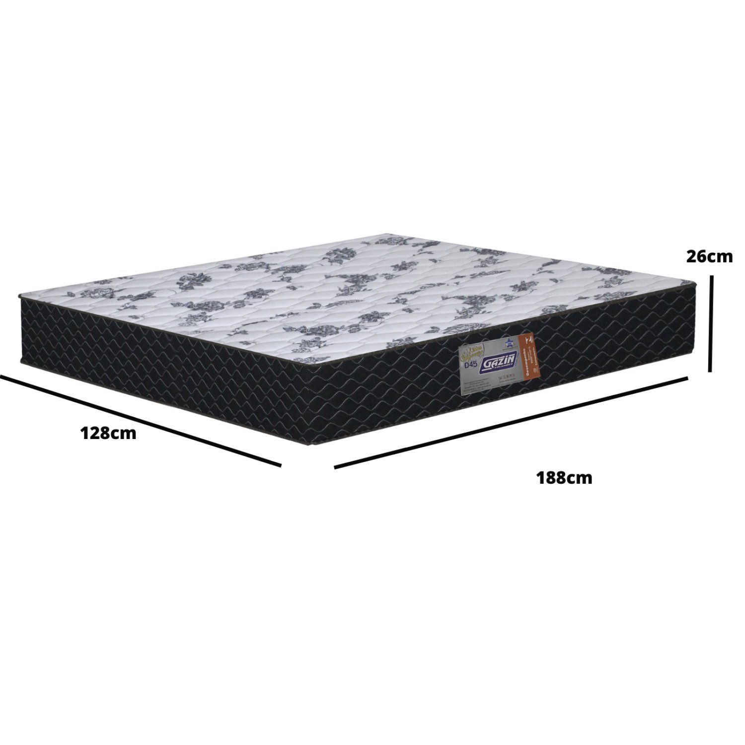 Colchão Viúva Gazin D45 Supreme 128x188x26 - 2
