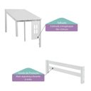 Ver imagem 5 de Beliche Infantil Grades, Telhadinho, Escada Escorregador Teen Play Casatema MadeiraOriginals