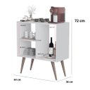 Ver imagem 3 de Cantinho do Café Axios Preto Fosco com Nichos Modelo Retro Aparador de Sala