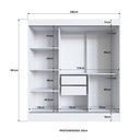Ver imagem 5 de Guarda Roupa Casal Londres 3 Portas 2 Gavetas 100% Mdf Preto - Doripel Móveis