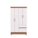 Ver imagem 1 de Guarda Roupa Pequeno Ideal 4 Portas e 2 Gavetas para Quarto de Hospedes:branco Camarim
