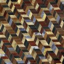 Ver imagem 2 de Tapete de Couro Legítimo Geométrico - 2.00x2.50 - Colormix - 250703074508