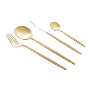 Faqueiro em Inox Kyoto Champanhe com 24 Peças Wolff