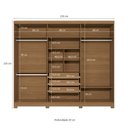 Ver imagem 2 de Guarda Roupa Roupeiro 6 Portas e 3 Gavetas Espelho 270cm Cb01t580 Kappesberg