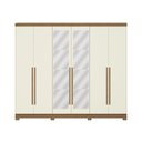 Ver imagem 4 de Guarda Roupa Roupeiro 6 Portas e 3 Gavetas Espelho 270cm Cb01t580 Kappesberg