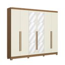 Ver imagem 3 de Guarda Roupa Roupeiro 6 Portas e 3 Gavetas Espelho 270cm Cb01t580 Kappesberg