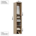 Ver imagem 5 de Guarda-Roupa Módulo 45x180 e Módulo 45x60 2 Portas e 3 Prateleiras Frame CabeCasa MadeiraOriginals