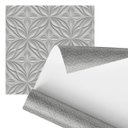 Ver imagem 1 de Papel de Parede Adesivo Arabesco 3d Geométrico Cinza 2,80m
