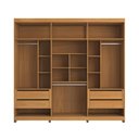 Ver imagem 3 de Guarda Roupa para Quarto Casal 6 Portas com Vidro Nature MDF Casamia