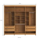 Ver imagem 5 de Guarda Roupa para Quarto Casal 6 Portas com Vidro Nature MDF Casamia