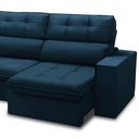 Ver imagem 5 de Sofá 4 Lugares Retrátil Reclinável Chaise Esquerdo 288cm Solin F04 Veludo Azul - Lyam Decor