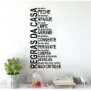 Ver imagem 1 de Adesivo de Parede Decorativo Frase Regras da Casa