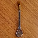 Ver mais imagens de Bomba de Chimarrão 19cm Bojo Pera Mil Furos Bocal Dourado Mate Tererê