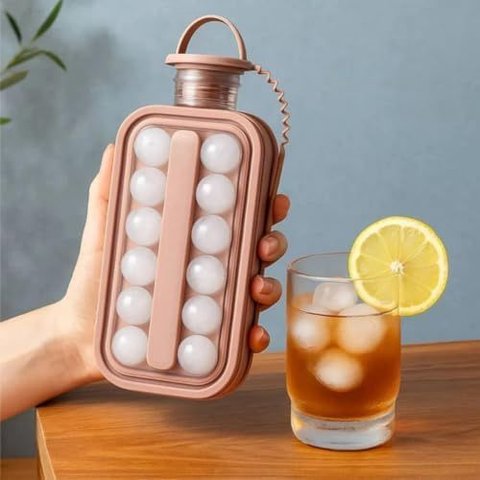 Forma para Gelo com 12 Esferas e Alça para Transporte