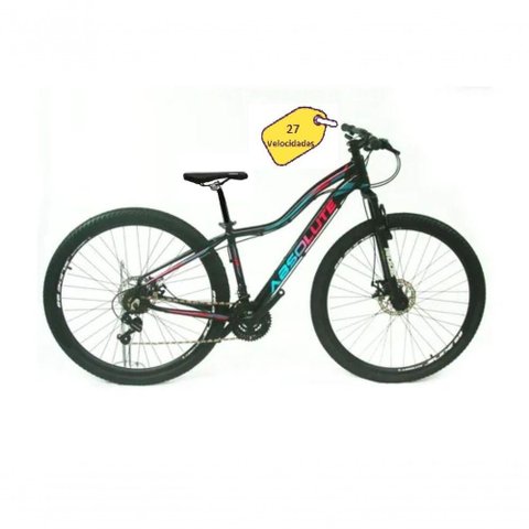 Bicicleta Aro 29 Absolute Hera Alumínio 27v Freio a Disco Mecânico Garfo com Suspensão - Preto