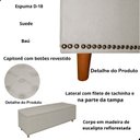 Ver imagem 5 de Kit Cabeceira e Calçadeira com Baú 140 Cm King Casal Diana Suede