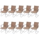 Ver imagem 1 de Kit 10 Cadeiras para Escritório Interlocutor Base Fixa Esteirinha Corino 3301