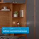 Ver imagem 6 de Guarda Roupas de Canto com 7 Portas e 4 Gavetas e Cabeceira Lugano Santos Andirá Jatoba-grafitte