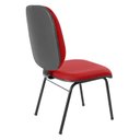 Ver imagem 2 de Cadeira Escritório Coletiva Auditório Hotel Fixa com Lâmina Central Metal Vermelho