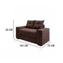 Ver imagem 4 de Conjunto Sofa 3 e 2 Lugares Suede Chamego Ii Flash - Marrom