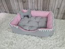 Ver imagem 4 de Caminha Rosa G Pet Cinza Claro Cama com Ziper Lavável G